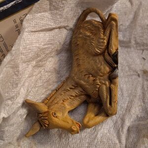 Vintage Fontanini Italian Resting Donkey 5" Nativity Set 1983 - Harder to Find